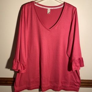 HUE Pink Loungewear Top
